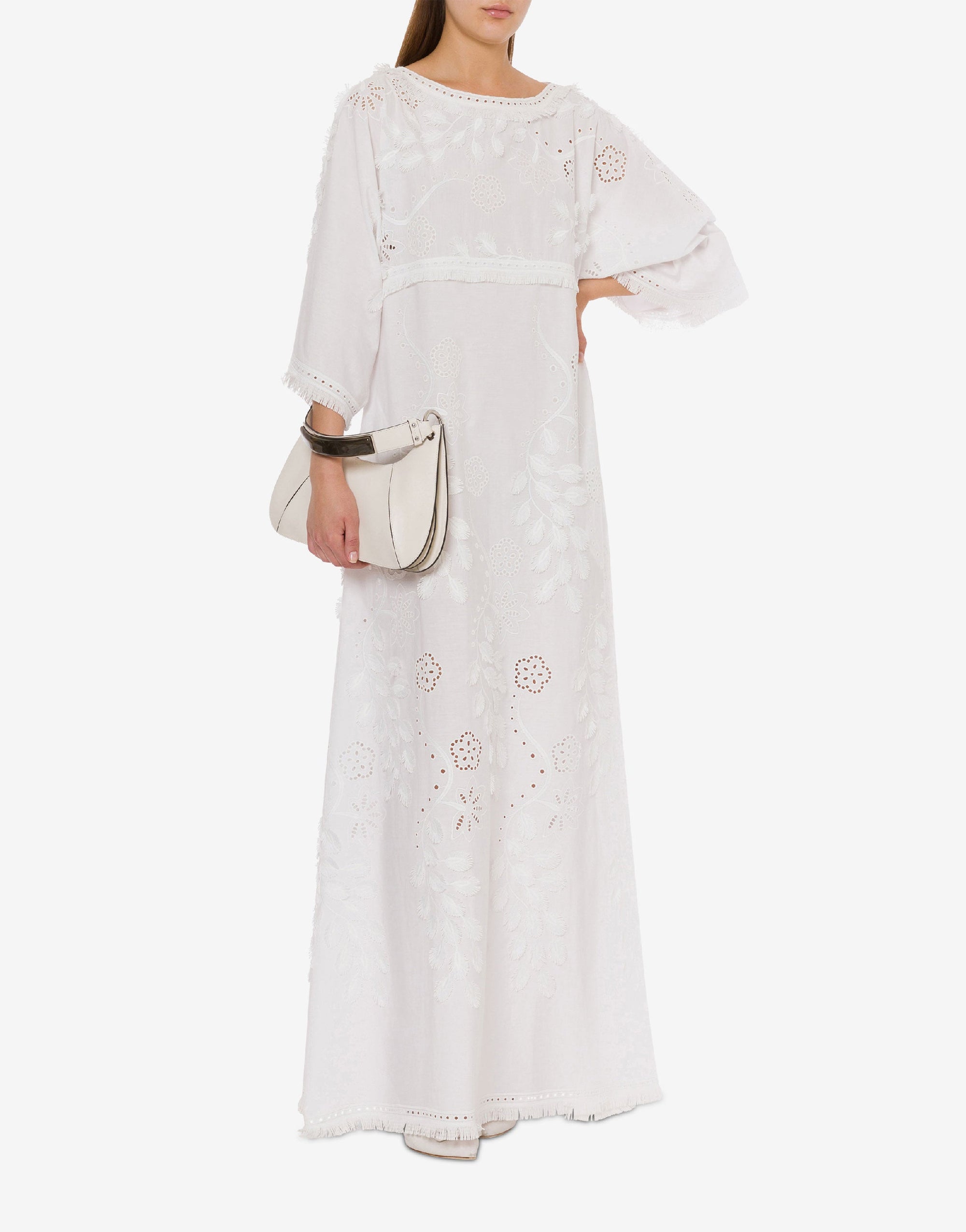 Robe longue avec imprimé - White