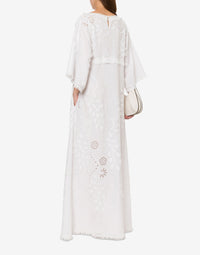 Robe longue avec imprimé - White