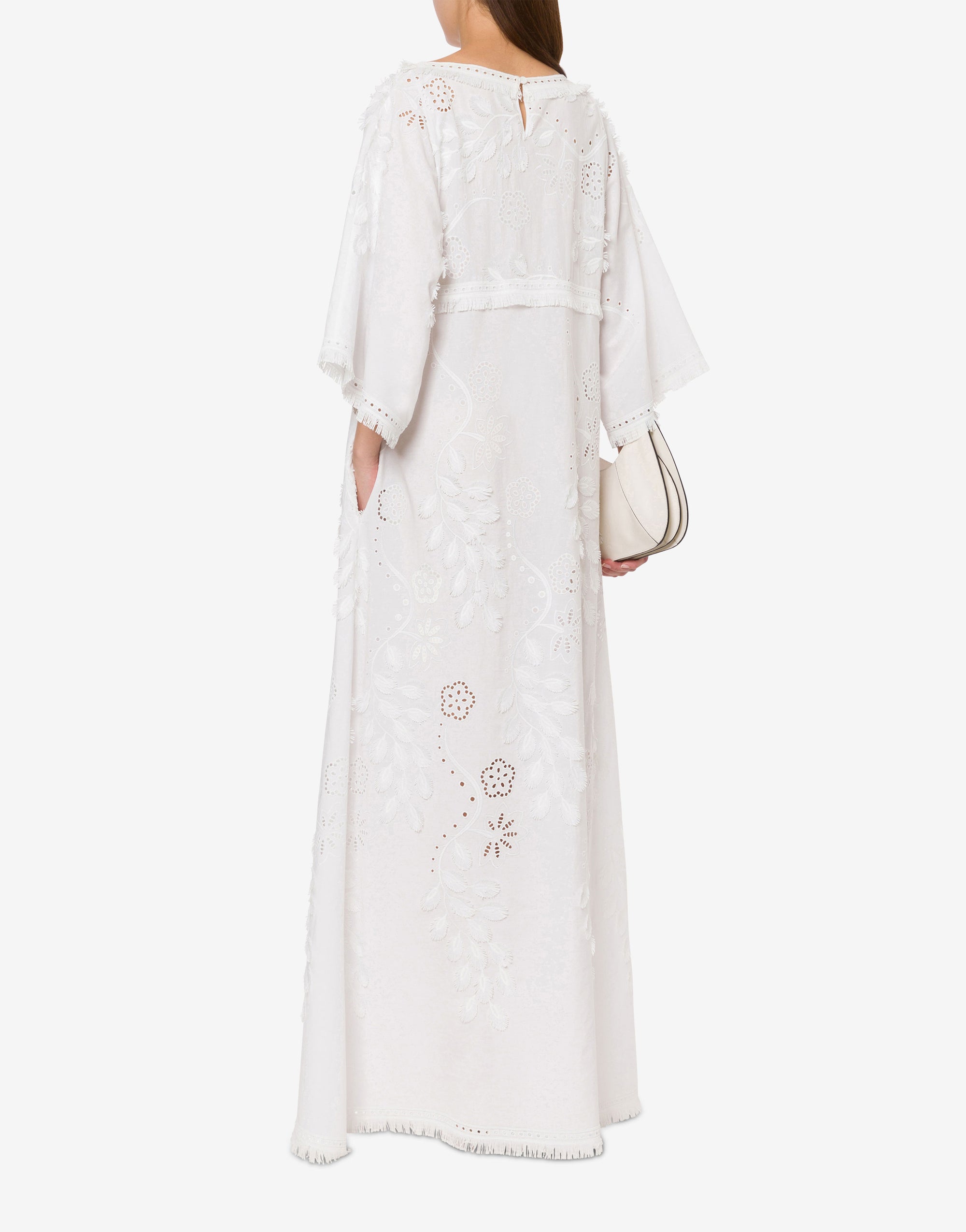 Robe longue avec imprimé - White