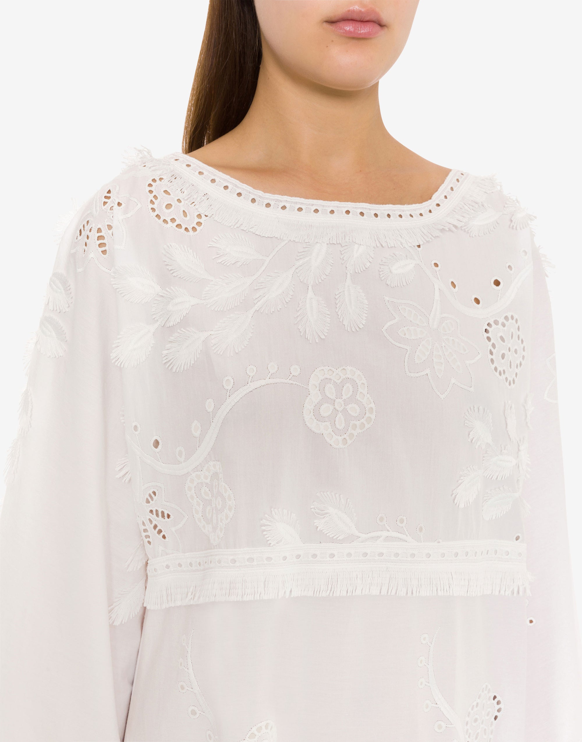 Robe longue avec imprimé - White