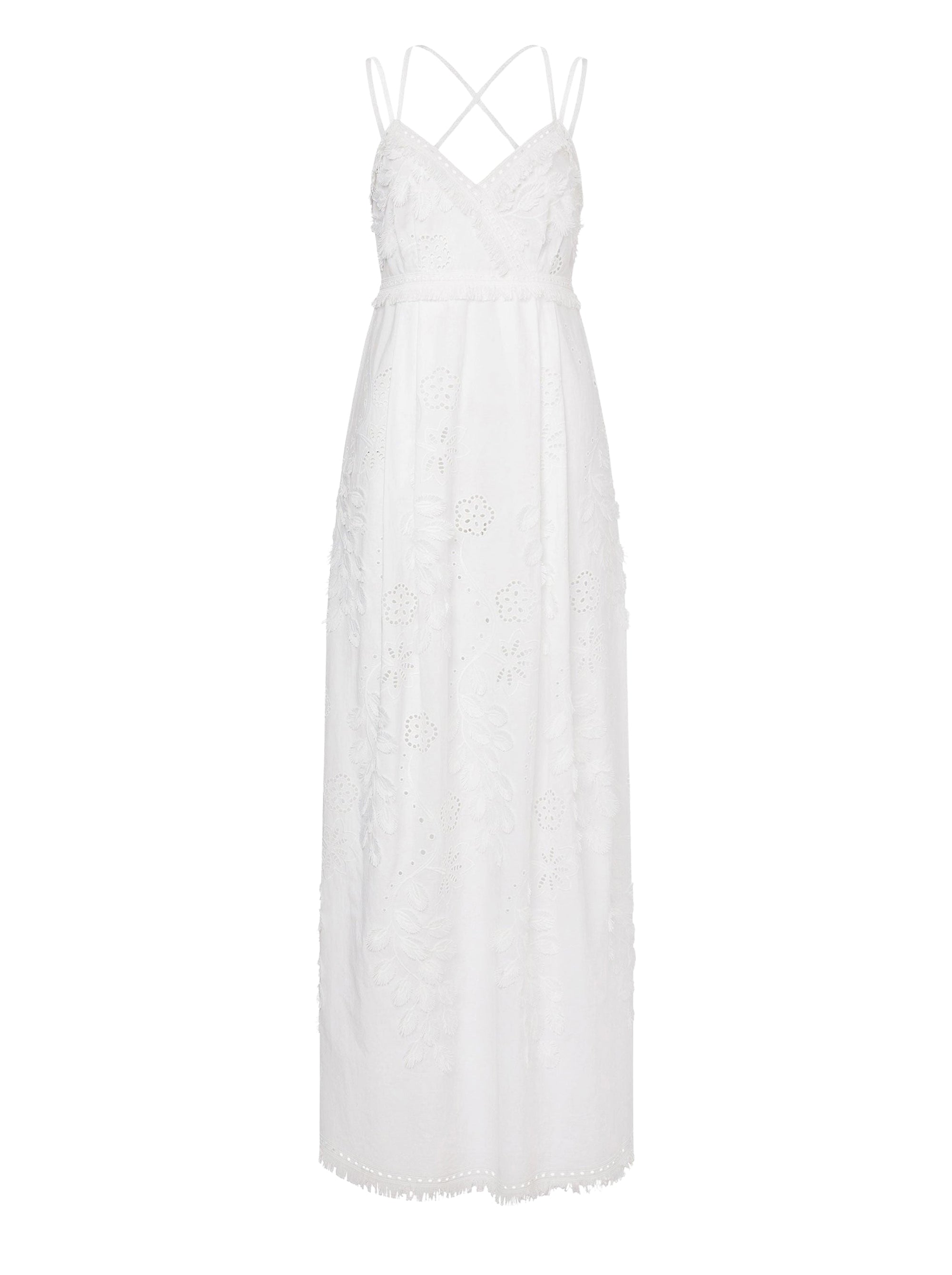 Robe longue avec imprimé - White