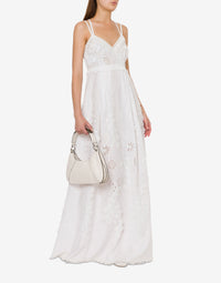 Robe longue avec imprimé - White