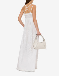 Robe longue avec imprimé - White