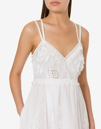 Robe longue avec imprimé - White
