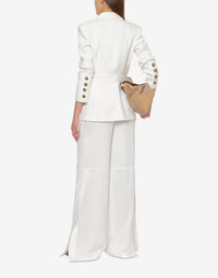 Veste en lin à double boutonnage - Ivory