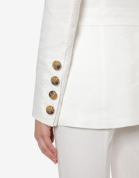 Veste en lin à double boutonnage - Ivory