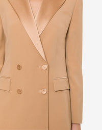 Veste à double boutonnage en satin - Pink