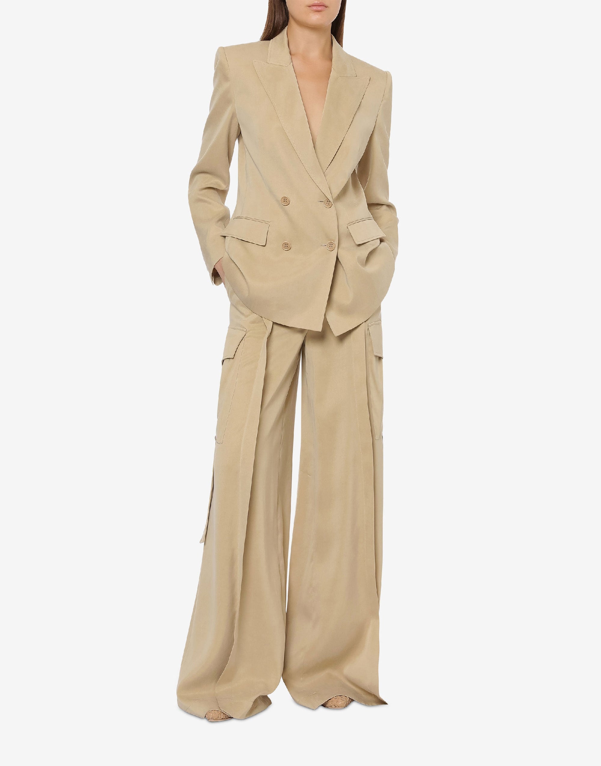 Double breasted jacket - Beige