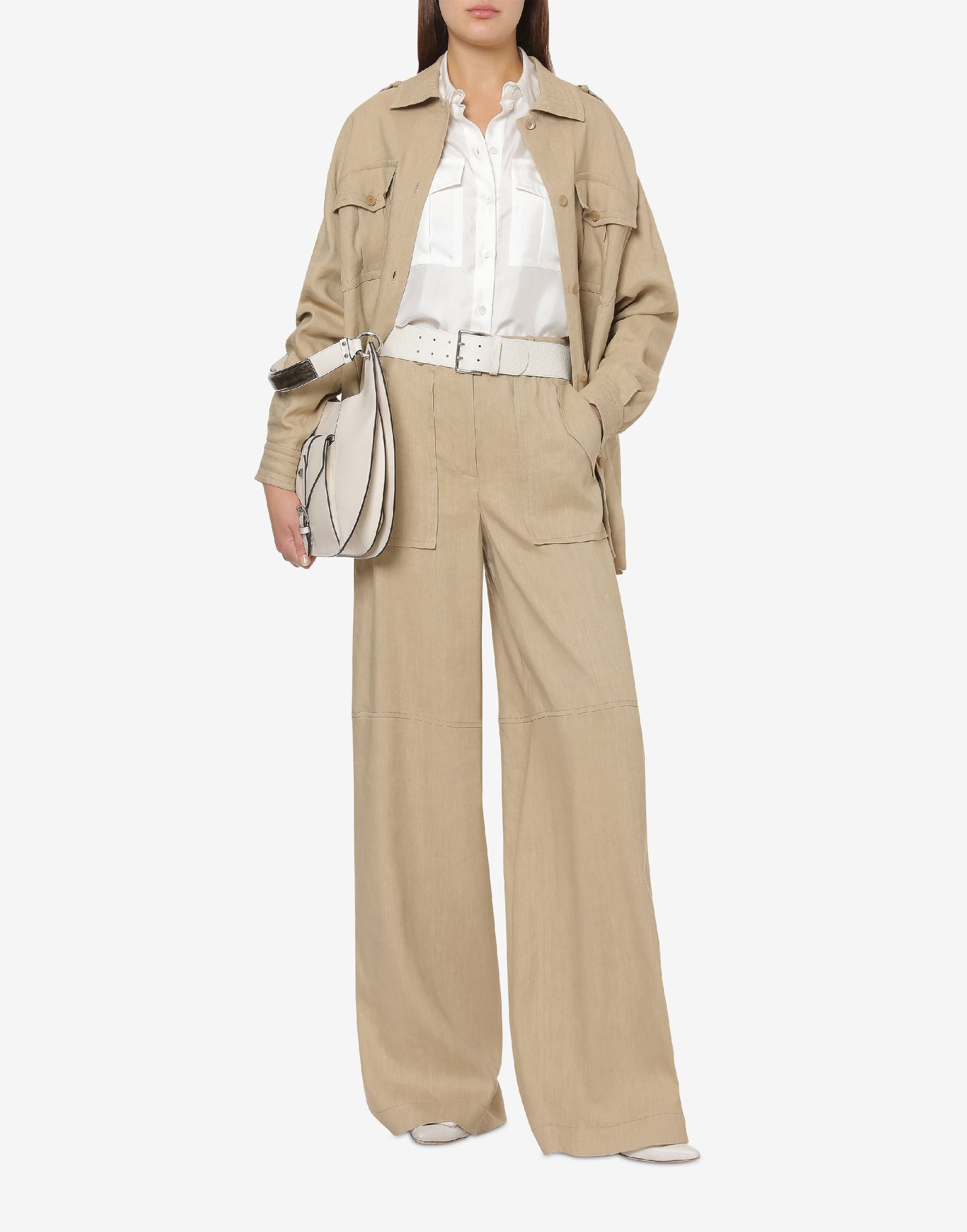 Veste fluide en lin - Beige