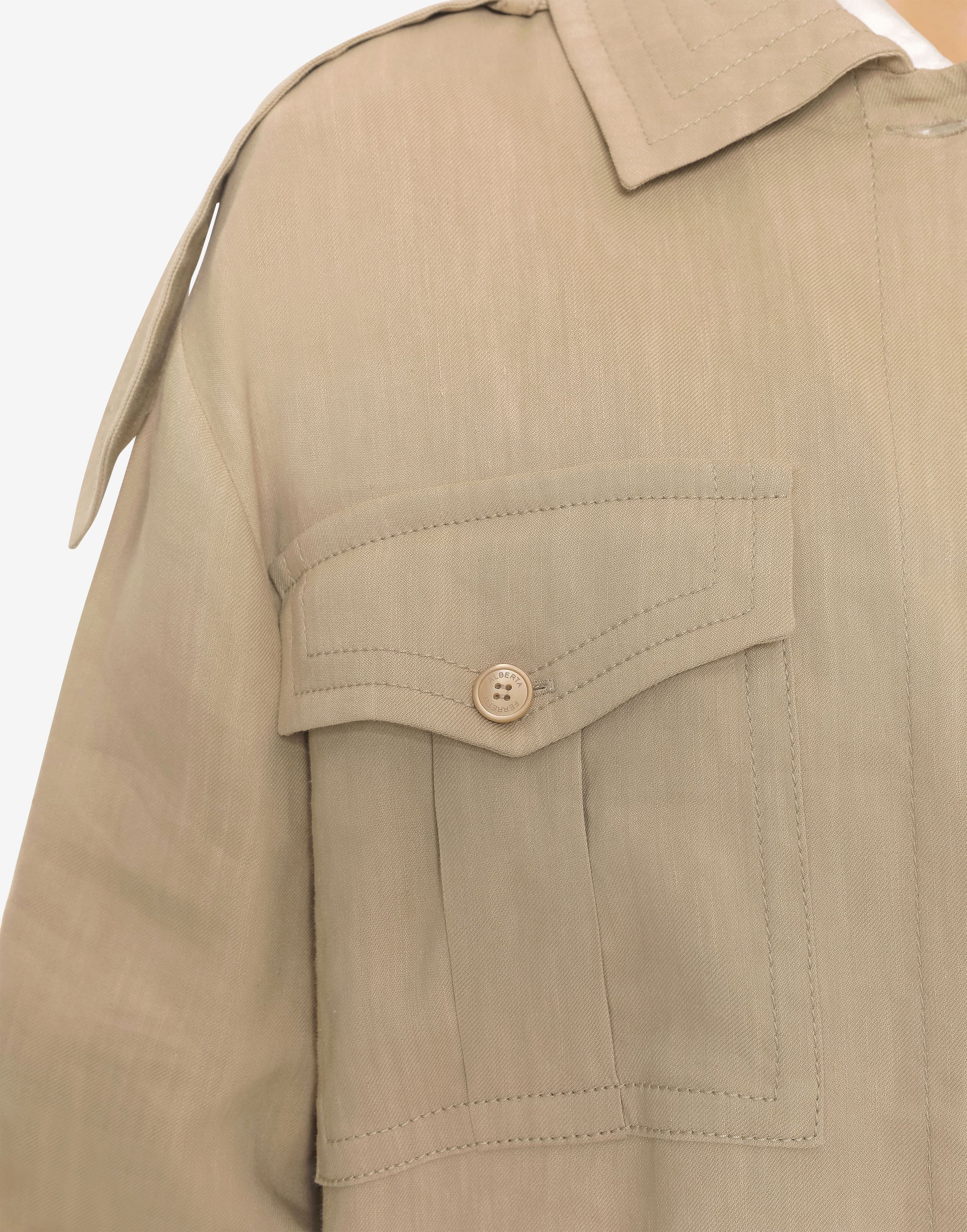 Veste fluide en lin - Beige