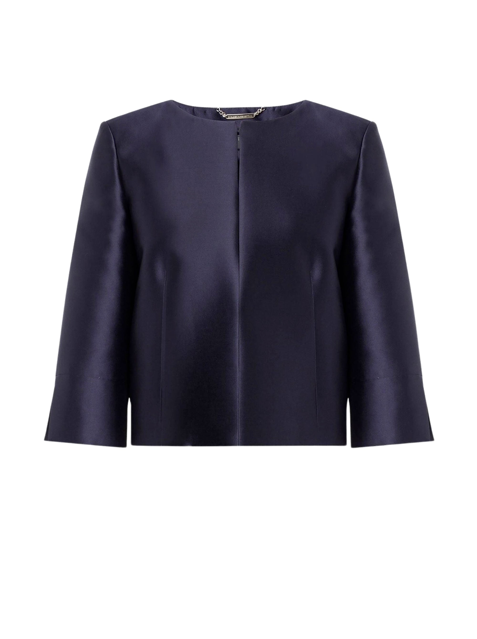 Short shiny jacket - Dark Blue