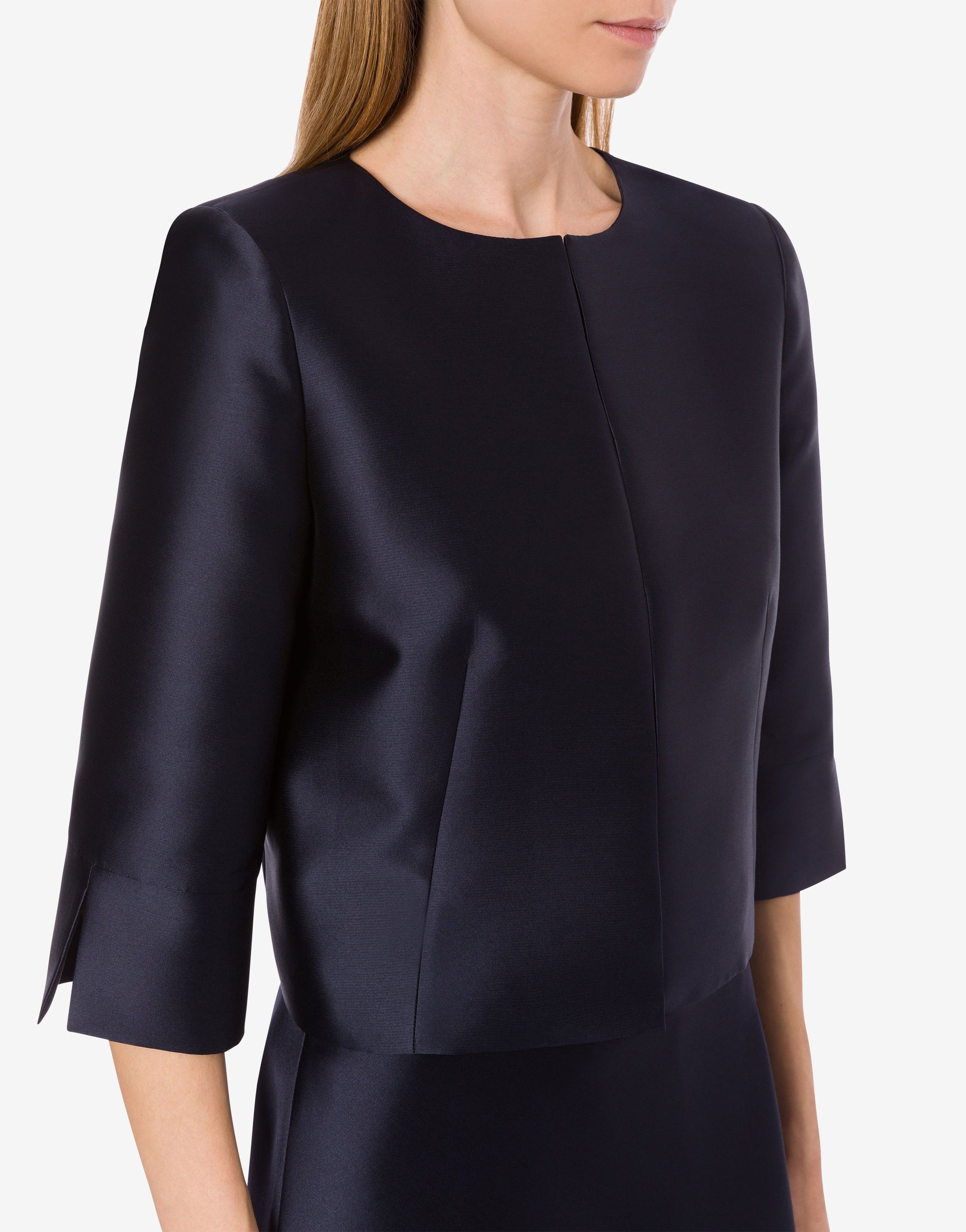Short shiny jacket - Dark Blue