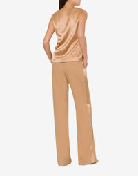 Top à dentelle ramage - Multi Beige