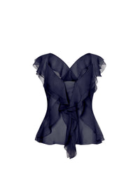 Top en mousseline de soie - Dark Blue