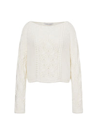 Pull en coton et cachemire - White