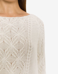 Pull en coton et cachemire - White