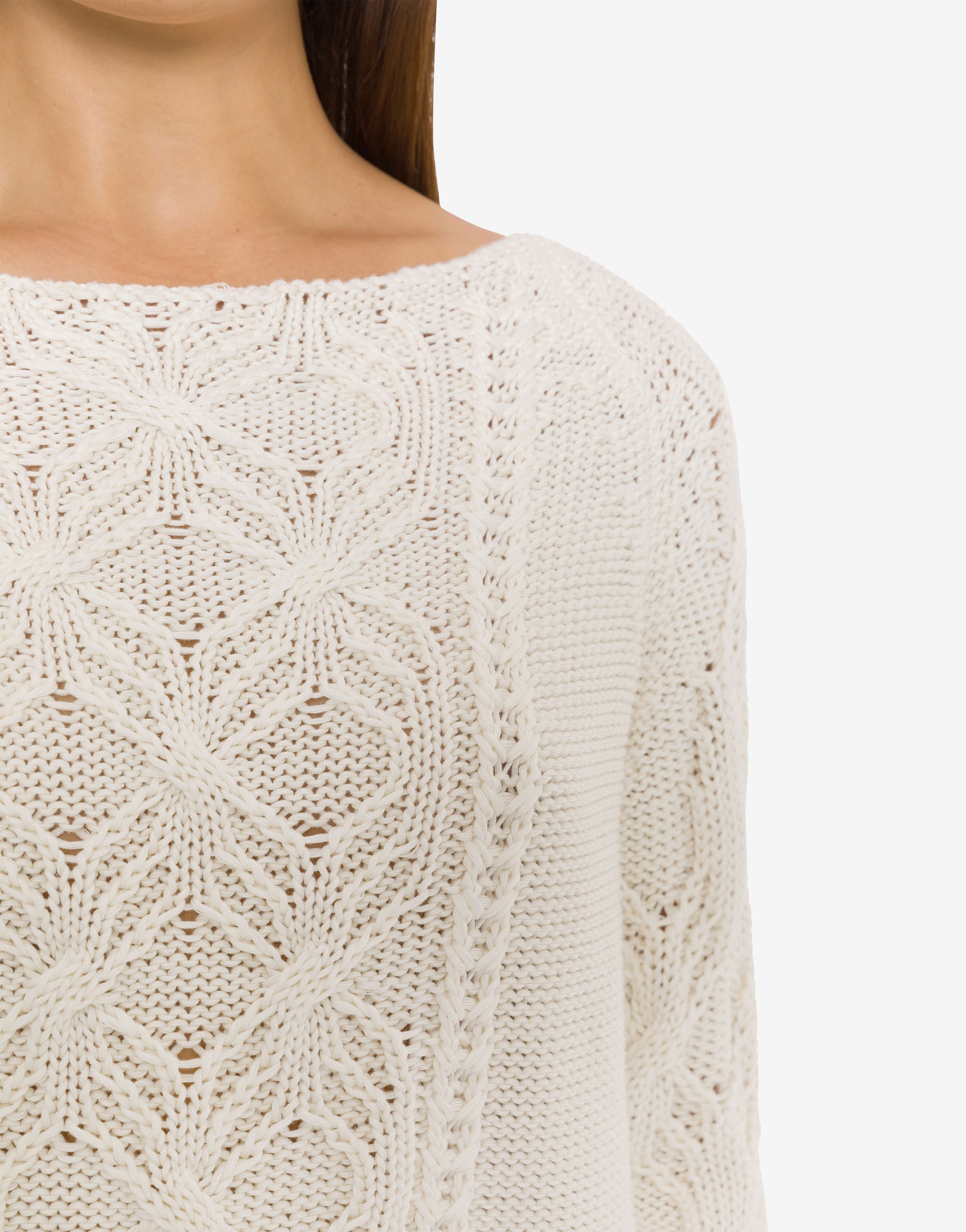 Pull en coton et cachemire - White