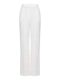 Pantalon ajusté en satin - White