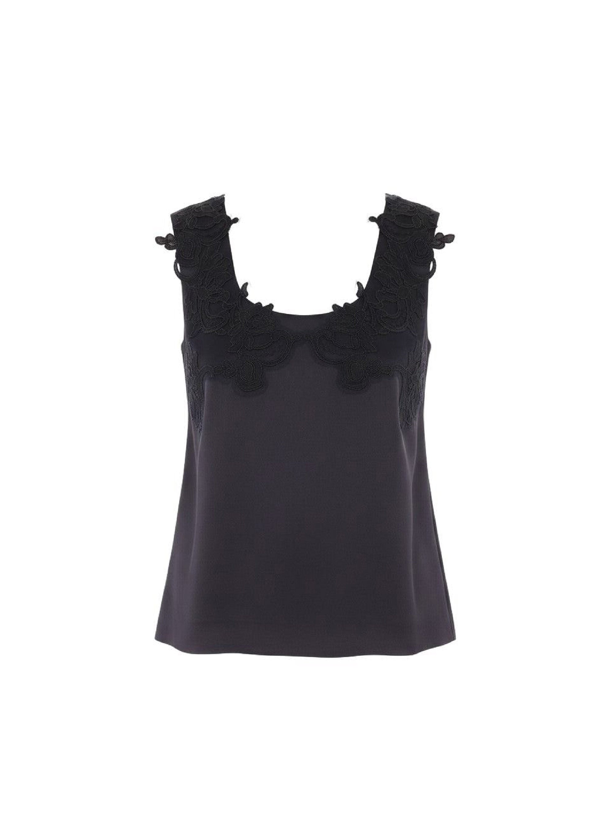 Top à dentelle ramage - Multi Light Blue