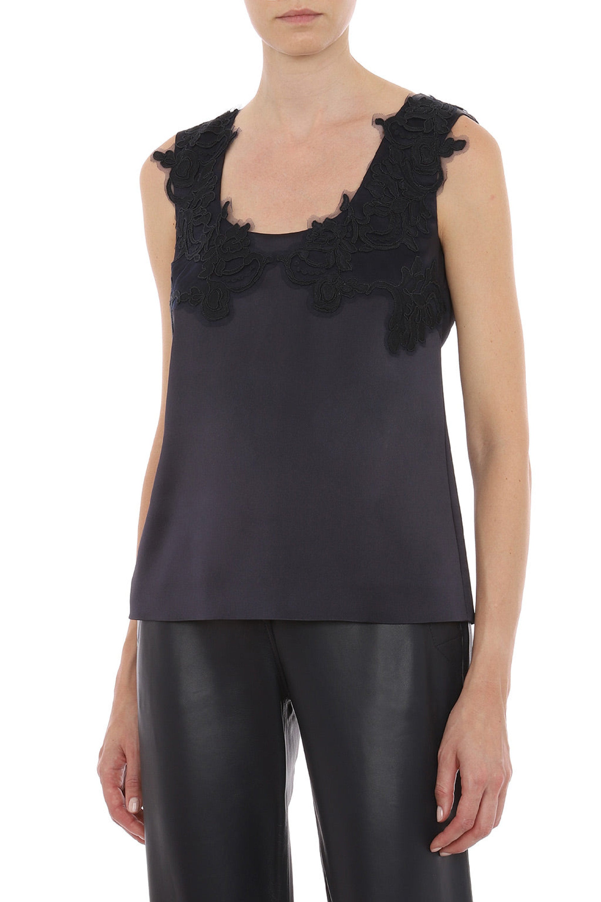 Top à dentelle ramage - Multi Light Blue