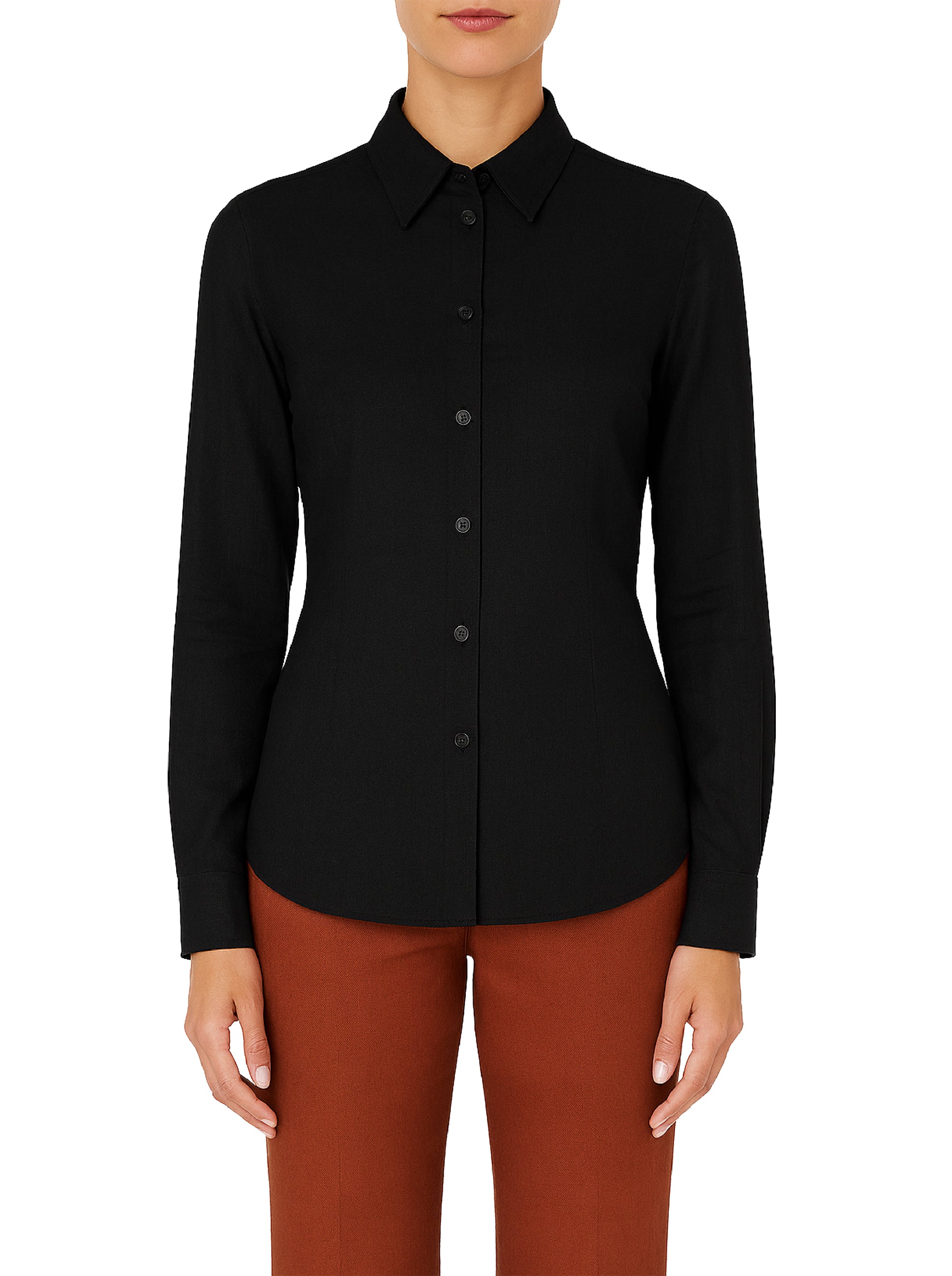 Chemise ajustée à manches longues - Black