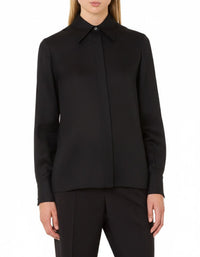 Chemise en soie mélangée - Black
