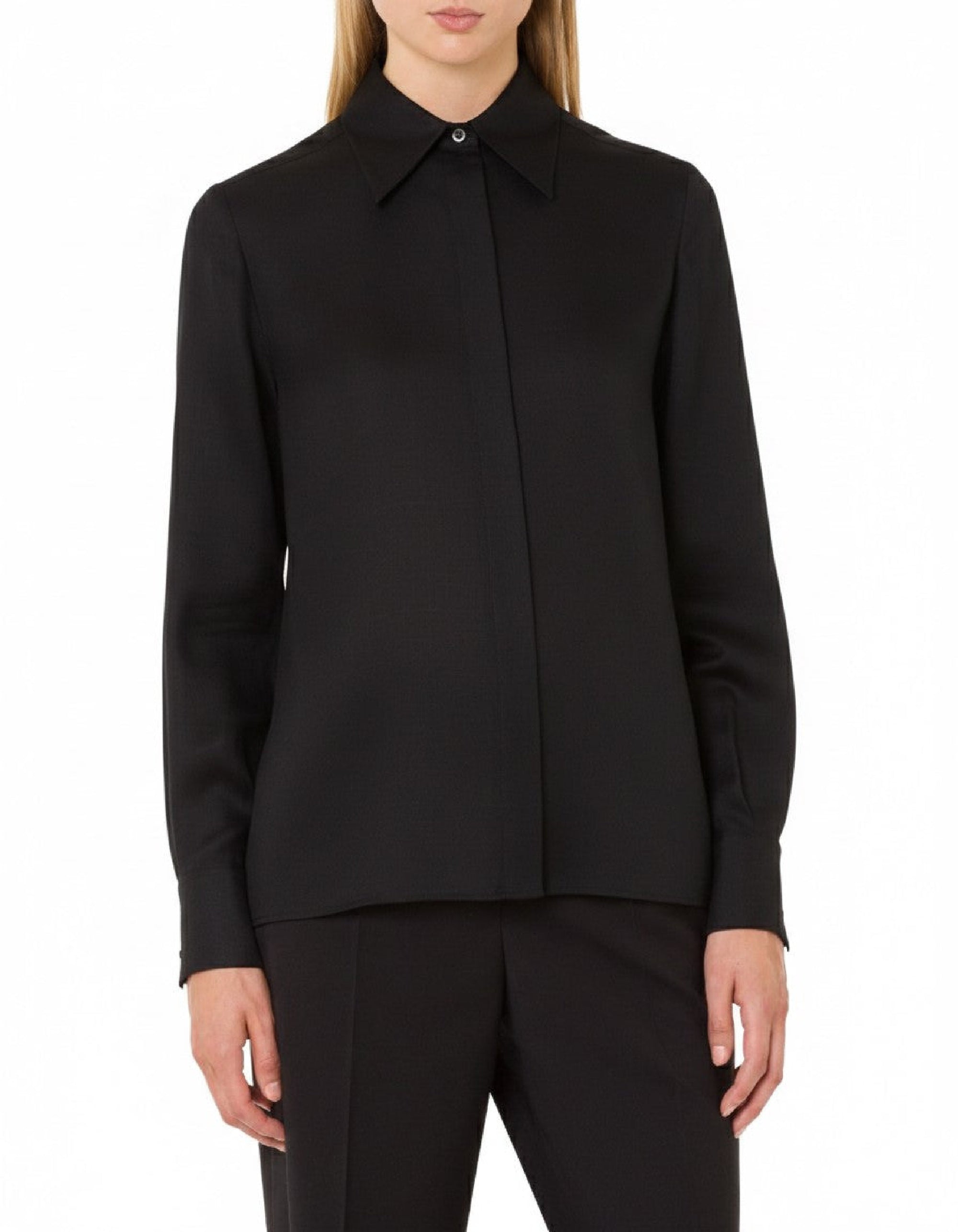 Chemise en soie mélangée - Black