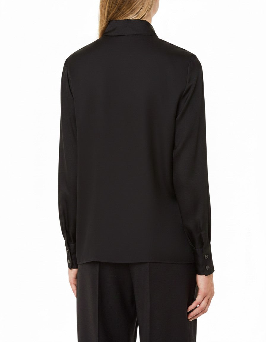 Chemise en soie mélangée - Black