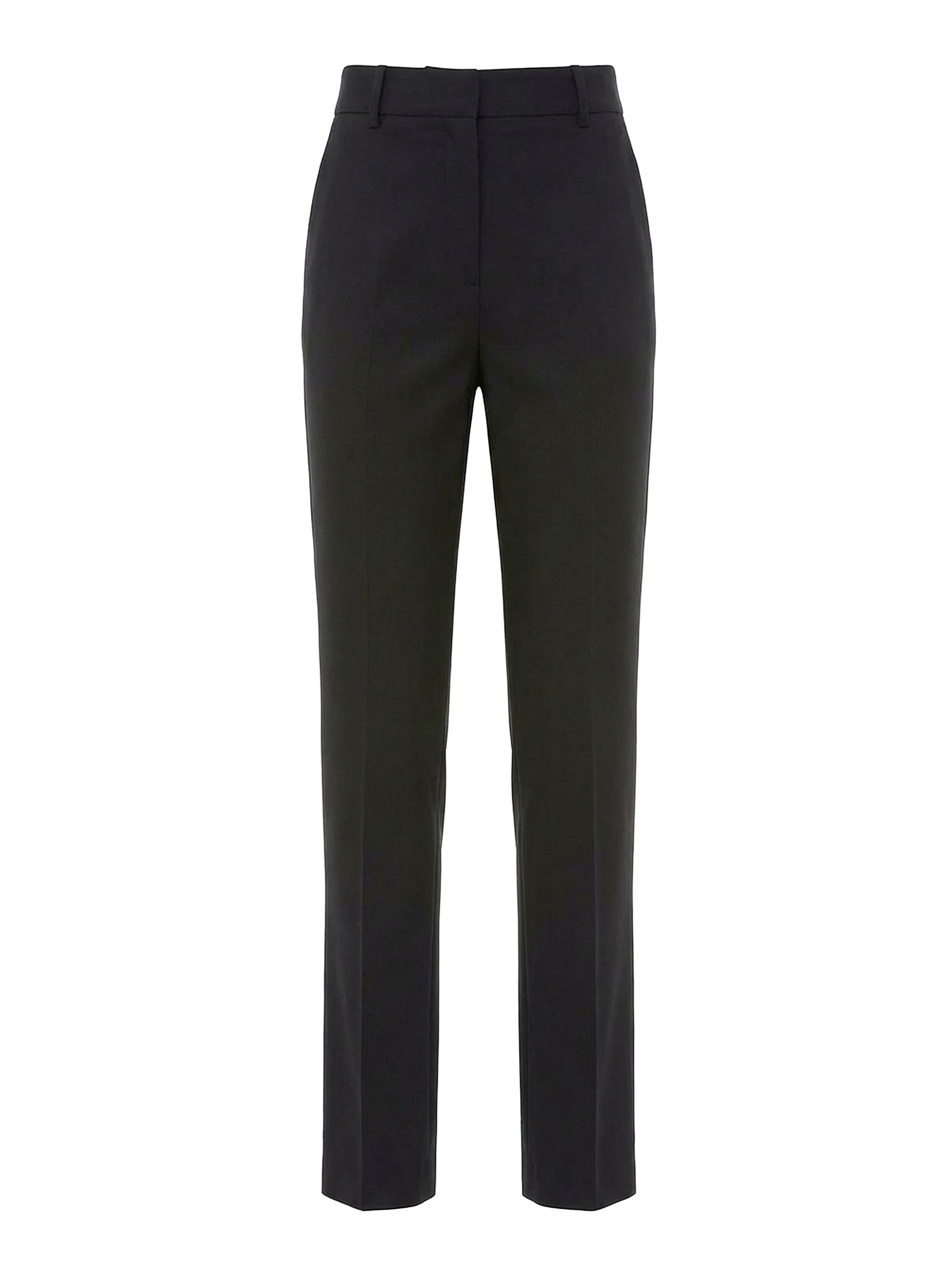 Pantalon de tailleur ajusté en lin - Black