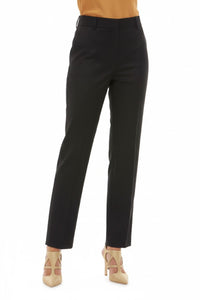 Pantalon de tailleur ajusté en lin - Black