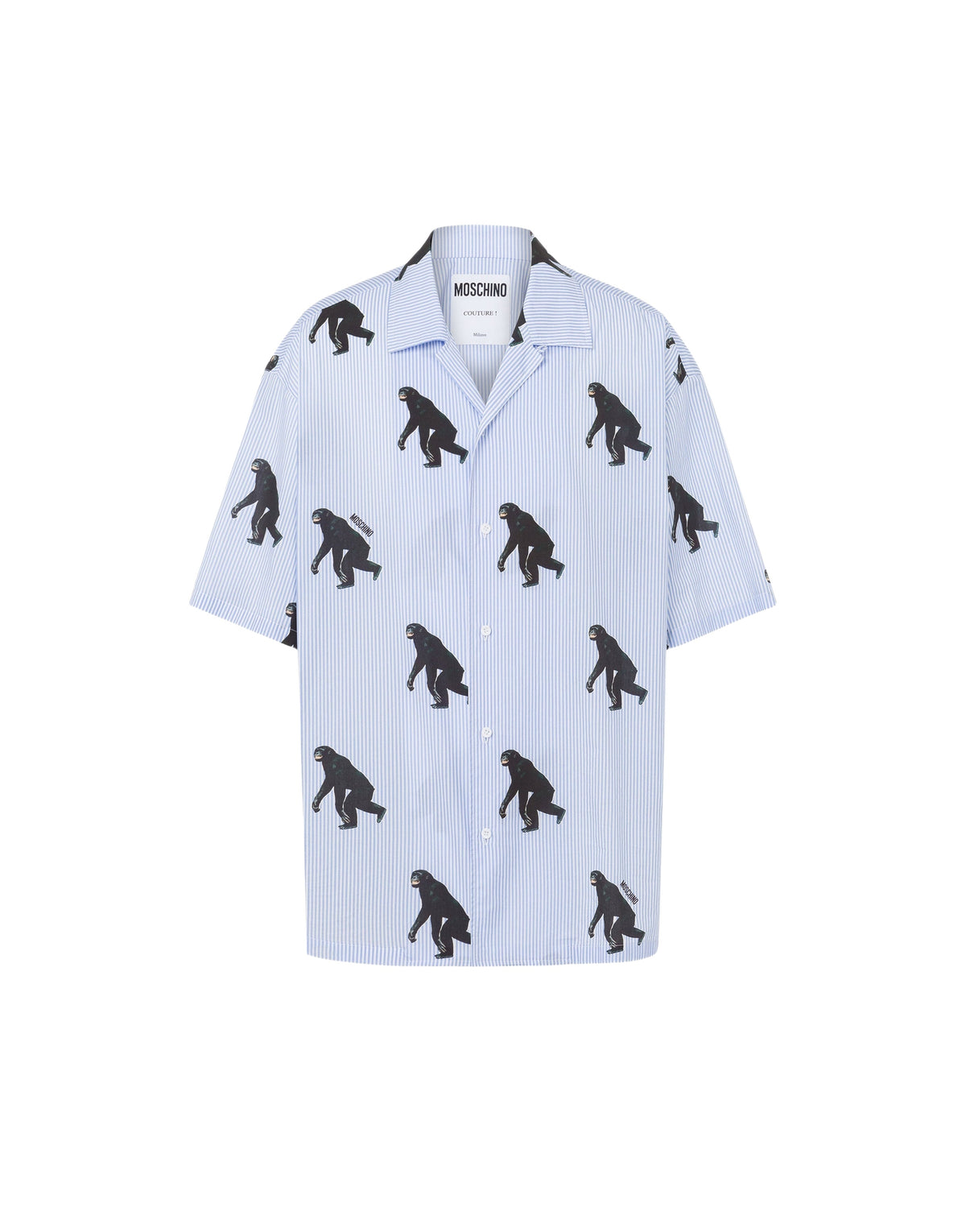 Chemise à motif chimpanzé en coton - Blue