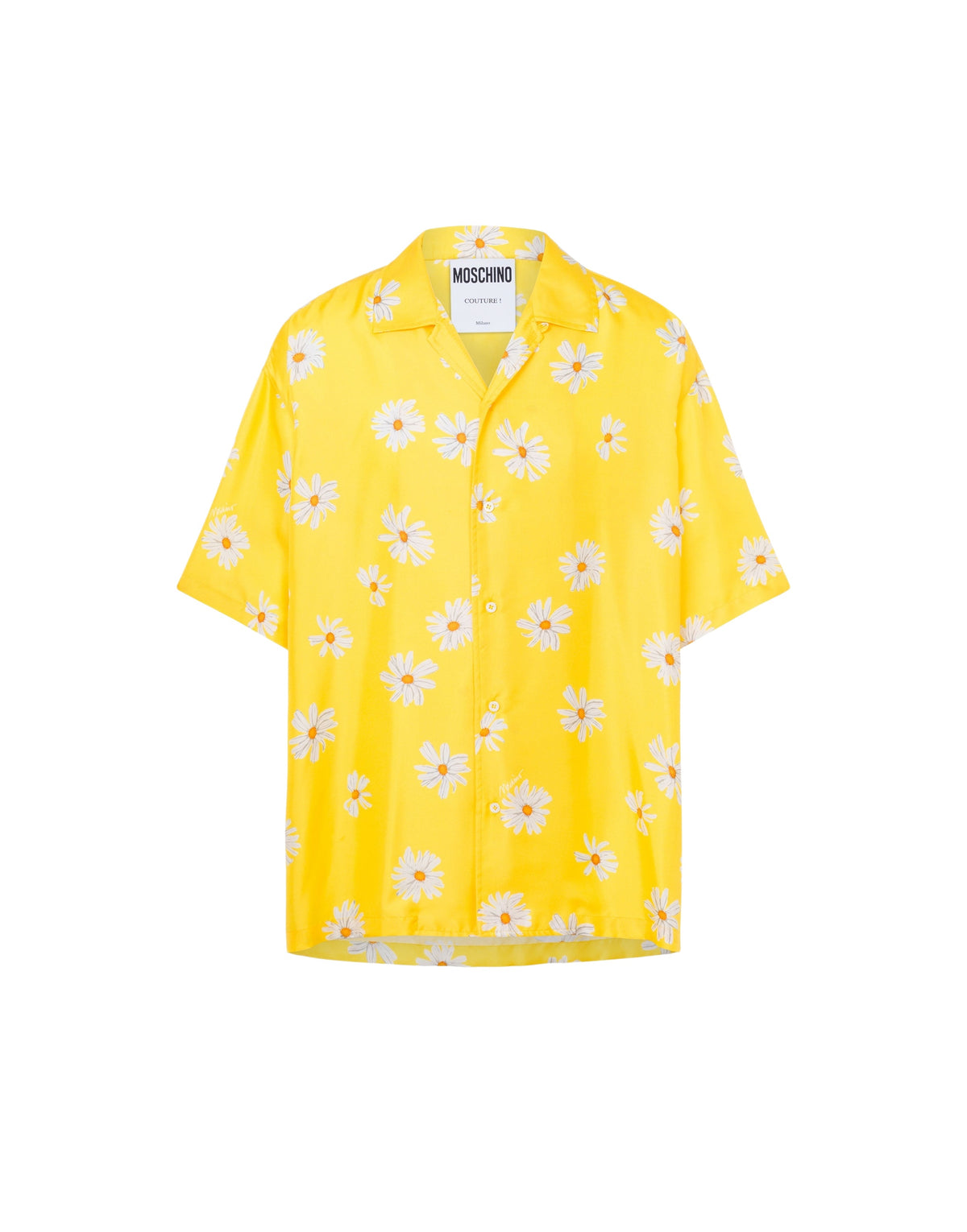 Chemise Daisy Allover en soie - Yellow