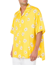 Chemise Daisy Allover en soie - Yellow