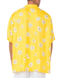 Chemise Daisy Allover en soie - Yellow