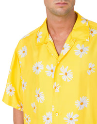 Chemise Daisy Allover en soie - Yellow