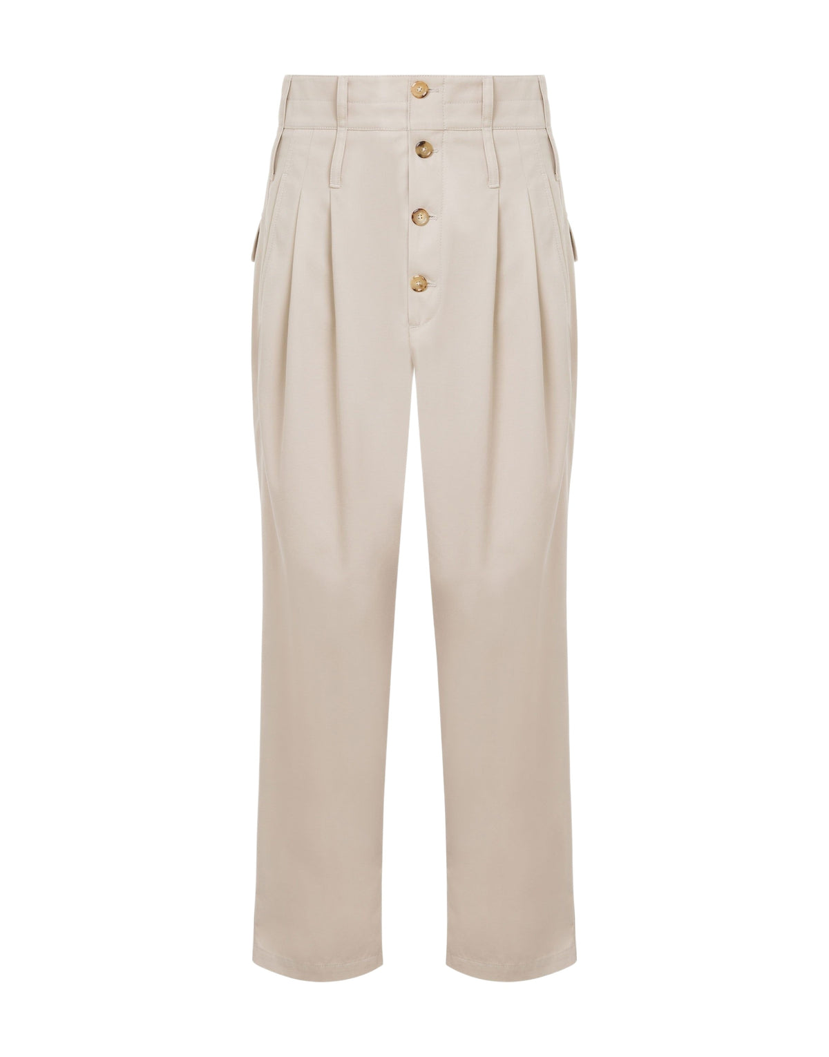Pantalon de tailleur Twist en coton - Beige