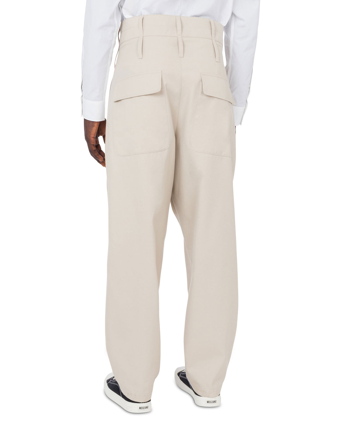 Pantalon de tailleur Twist en coton - Beige