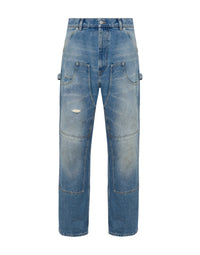 Pantalon Laurel Crown Logo en denim - Blue