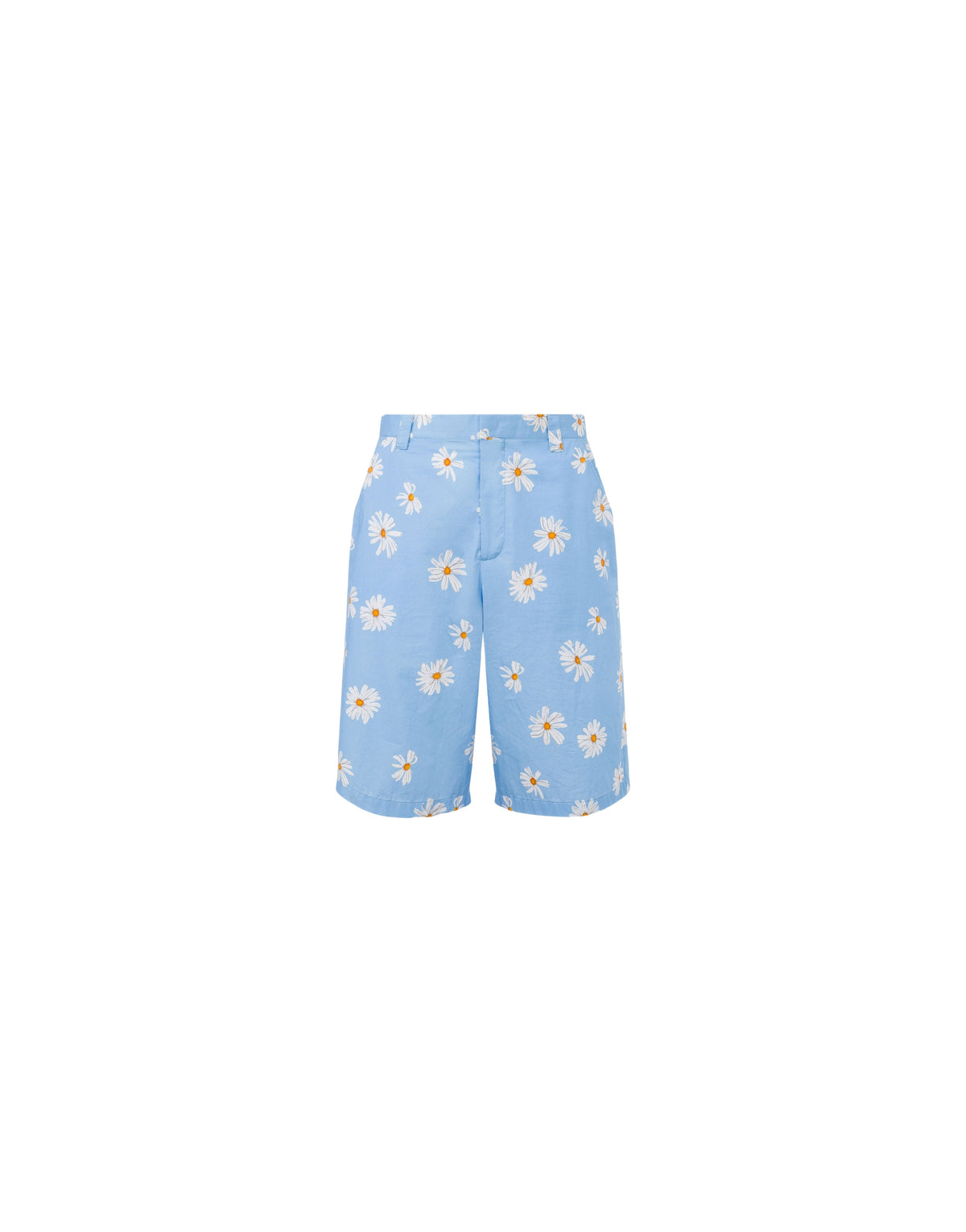Bermuda motif Daisy Allover en satin en coton - Blue