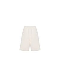 Bermuda à étiquette en coton - White