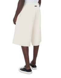 Bermuda à étiquette en coton - White