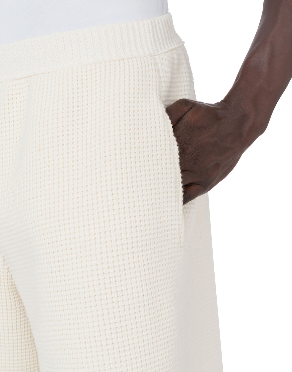 Bermuda à étiquette en coton - White