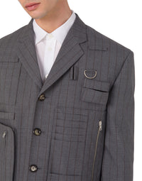 Veste à fines rayures Office Inspiration en laine - Grey