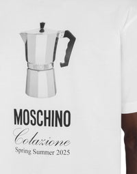 T-shirt Moschino Breakfast en coton - White