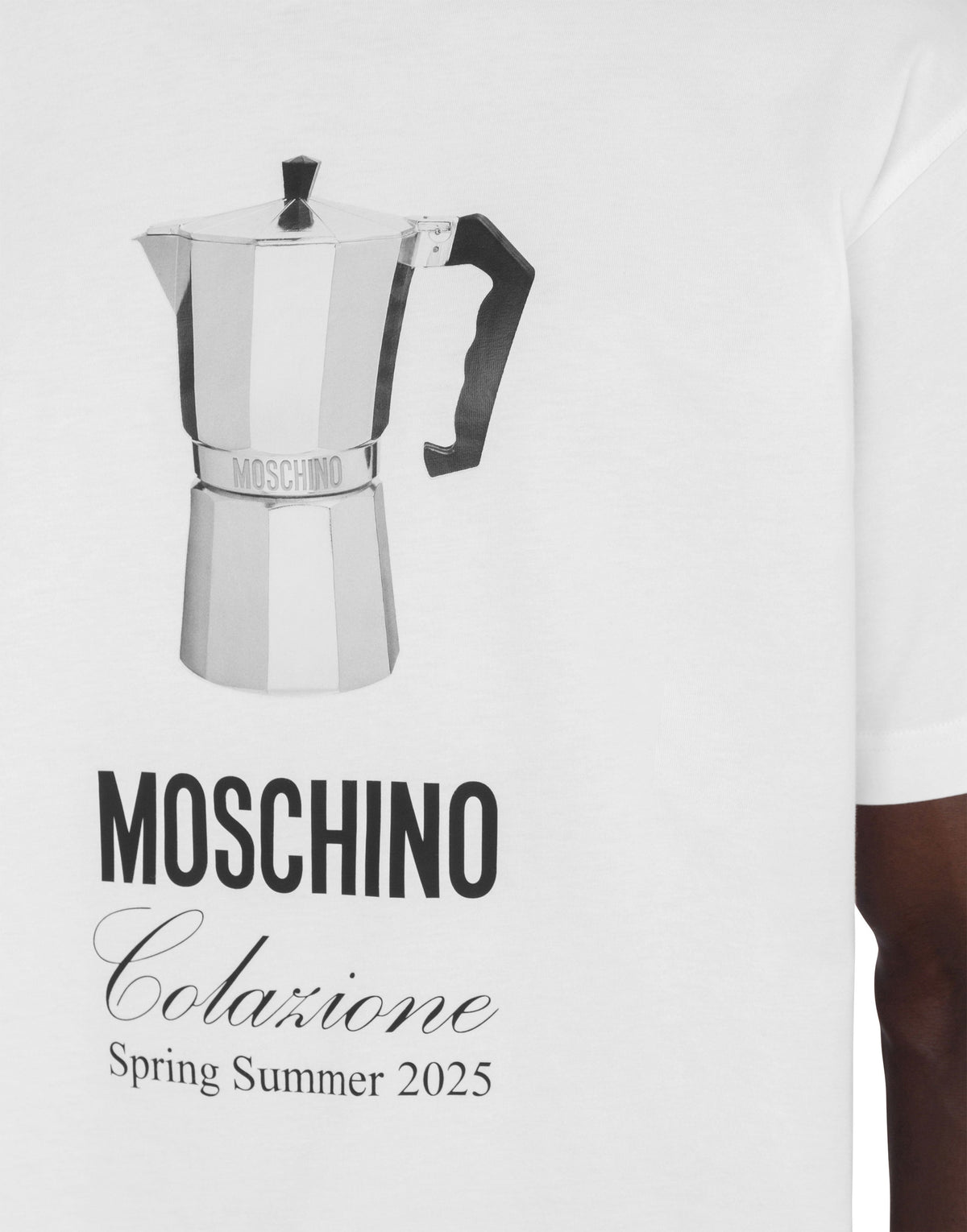T-shirt Moschino Breakfast en coton - White