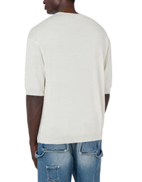 Pull Golden M en laine et soie - White