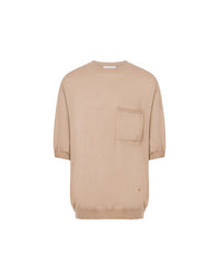 Pull Golden M en laine et soie - Beige
