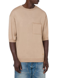 Pull Golden M en laine et soie - Beige