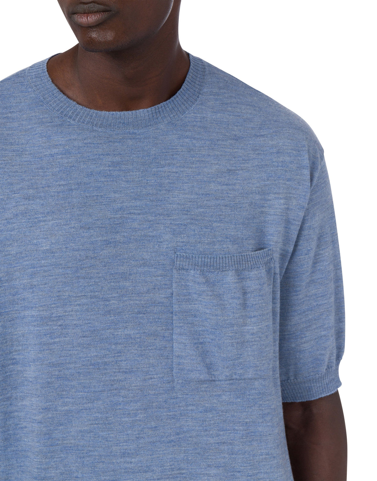 Pull Golden M en laine et soie - Blue