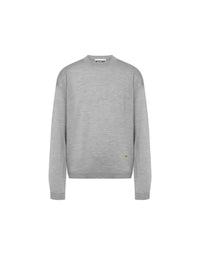 ‘M’ letter mini jumper in wool and silk - Grey